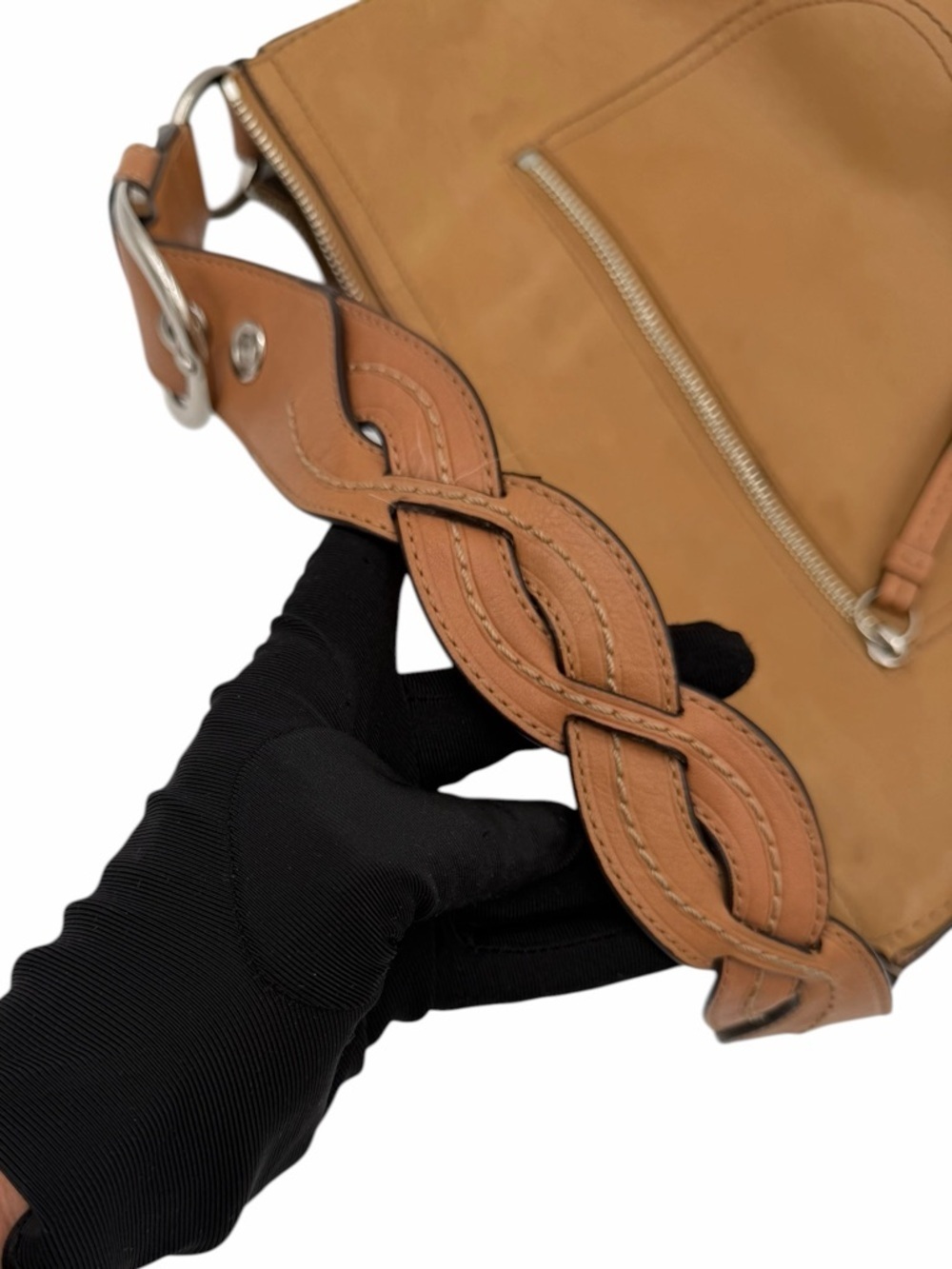 Coach Soho Leather Hobo Bag F13107 Brown Cognac Zip Top Shoulder Y2K - Picture 5 of 15